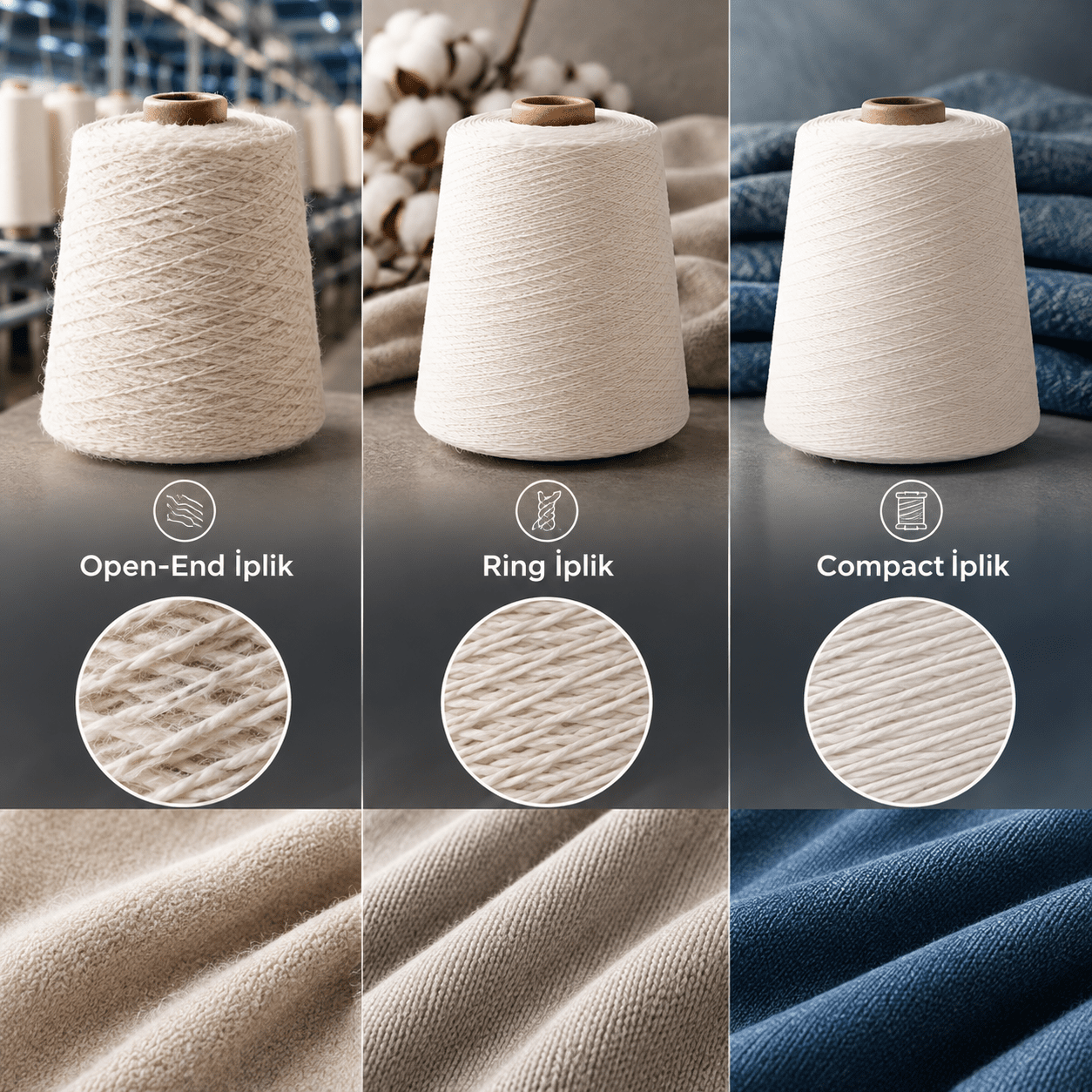 What Are the Differences Between Open-End, Ring, and Compact Yarns?